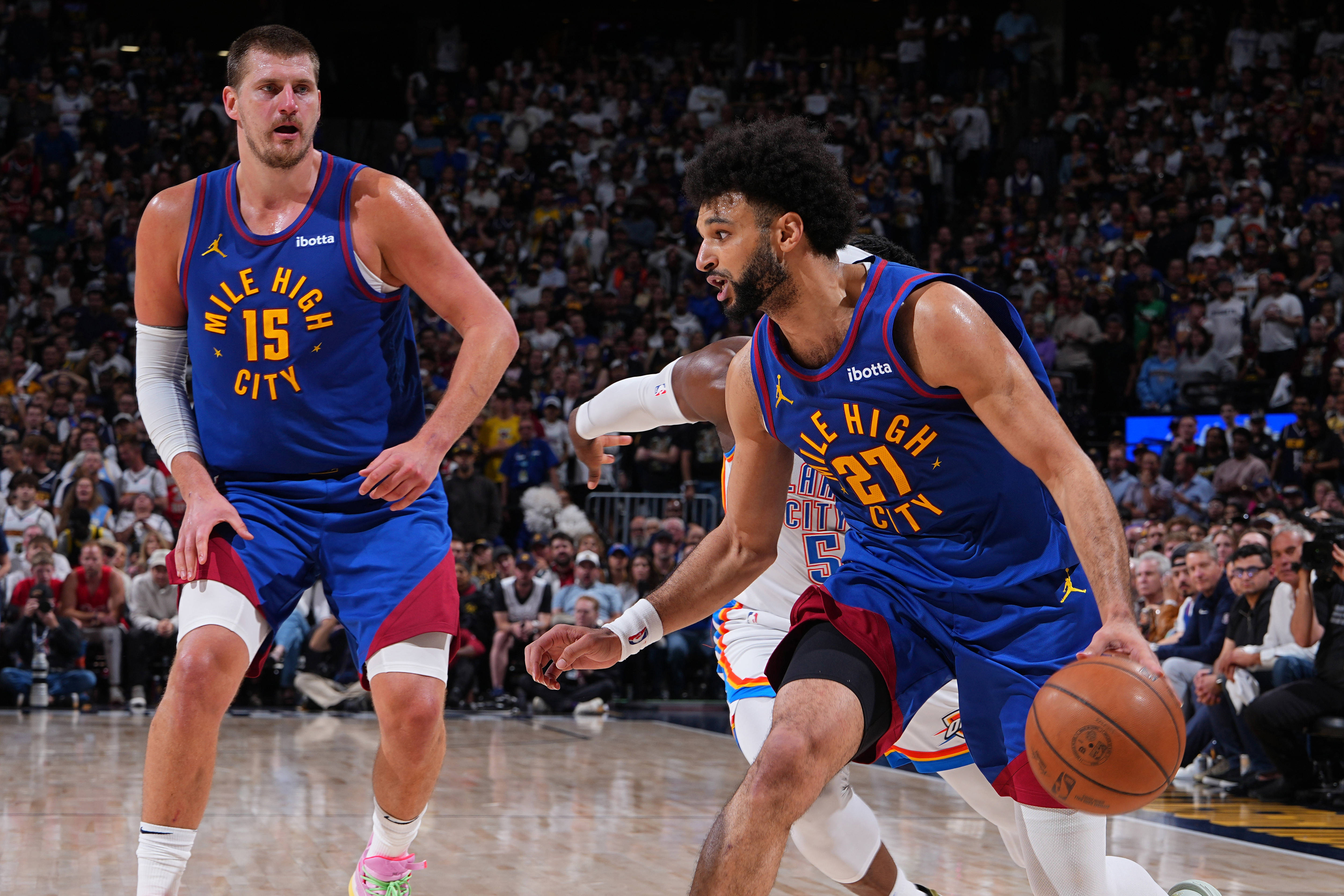 掘金胜篮网，约基奇季后赛状态逐渐回暖